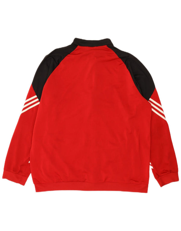 Adidas Mens Treino Top Jacket 2XL Vermelho Colorblock Poliéster