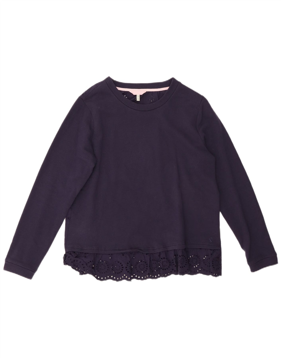 Blusa feminina JOULES UK 12 algodão azul marinho médio