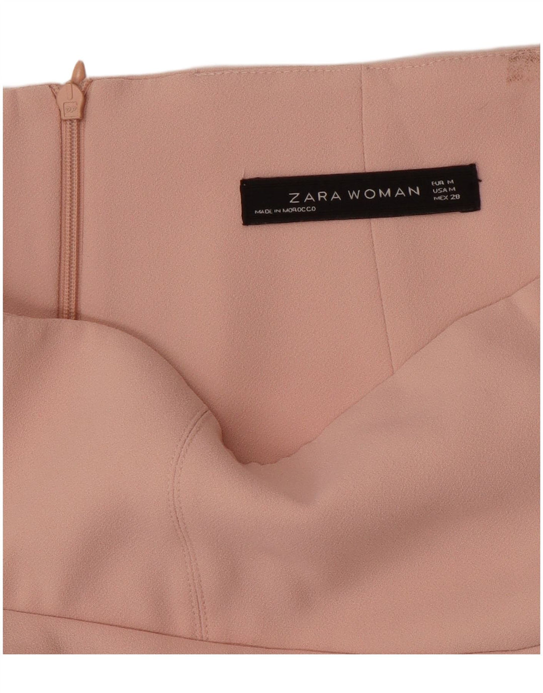 Mini saia skort feminina ZARA médio W30 rosa
