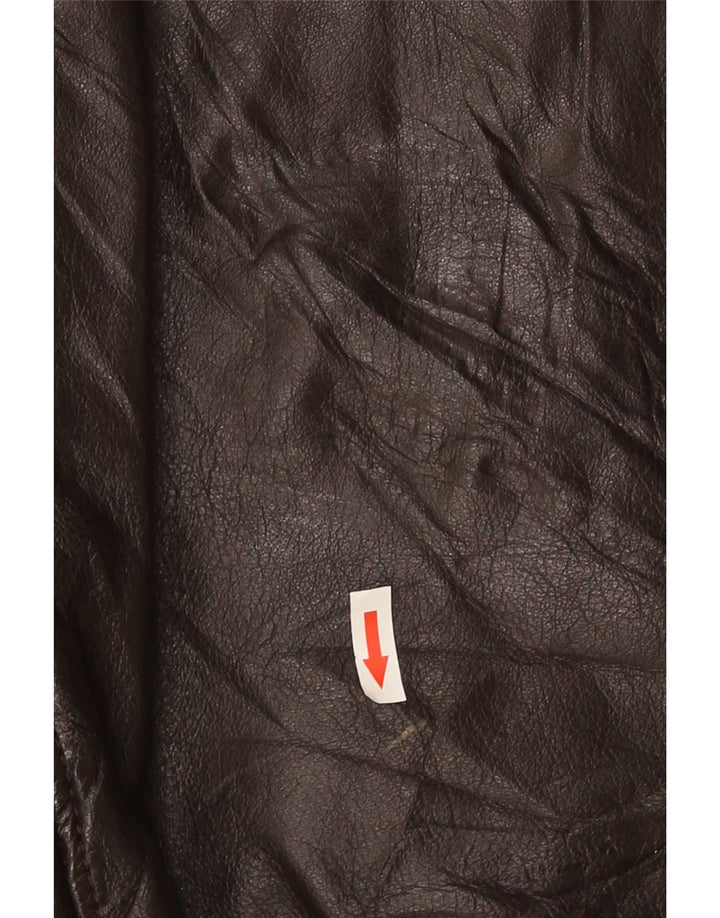 Jaqueta de couro masculina On Spirit IT 48 marrom médio