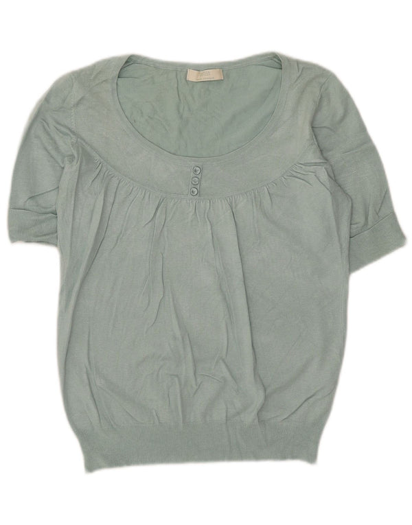 Blusa feminina Marks & Spencer Top Reino Unido 16 Viscose verde grande