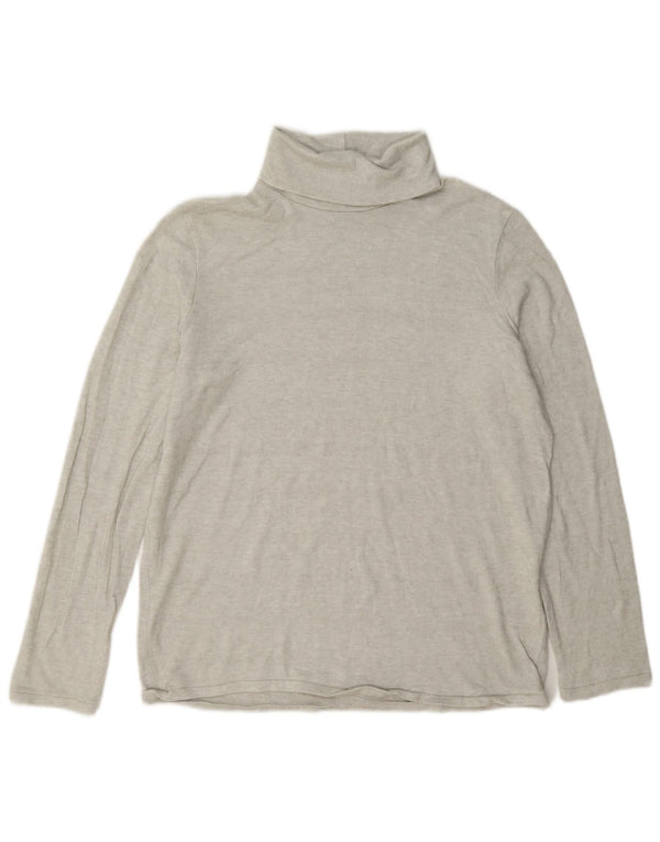 Top feminino Zara manga comprida UK 18 XL cinza