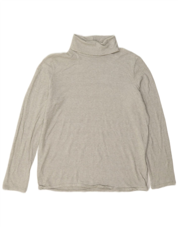 Top feminino Zara manga comprida UK 18 XL cinza