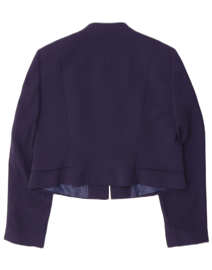 Jaqueta Blazer Feminina PRECIS Crop Open UK 14 Poliéster Azul Marinho Médio