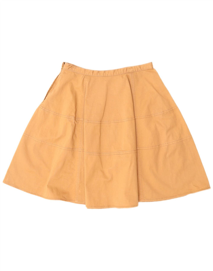 ASPESI Womens A-Line Skirt IT 44 Medium W30 Brown Cotton