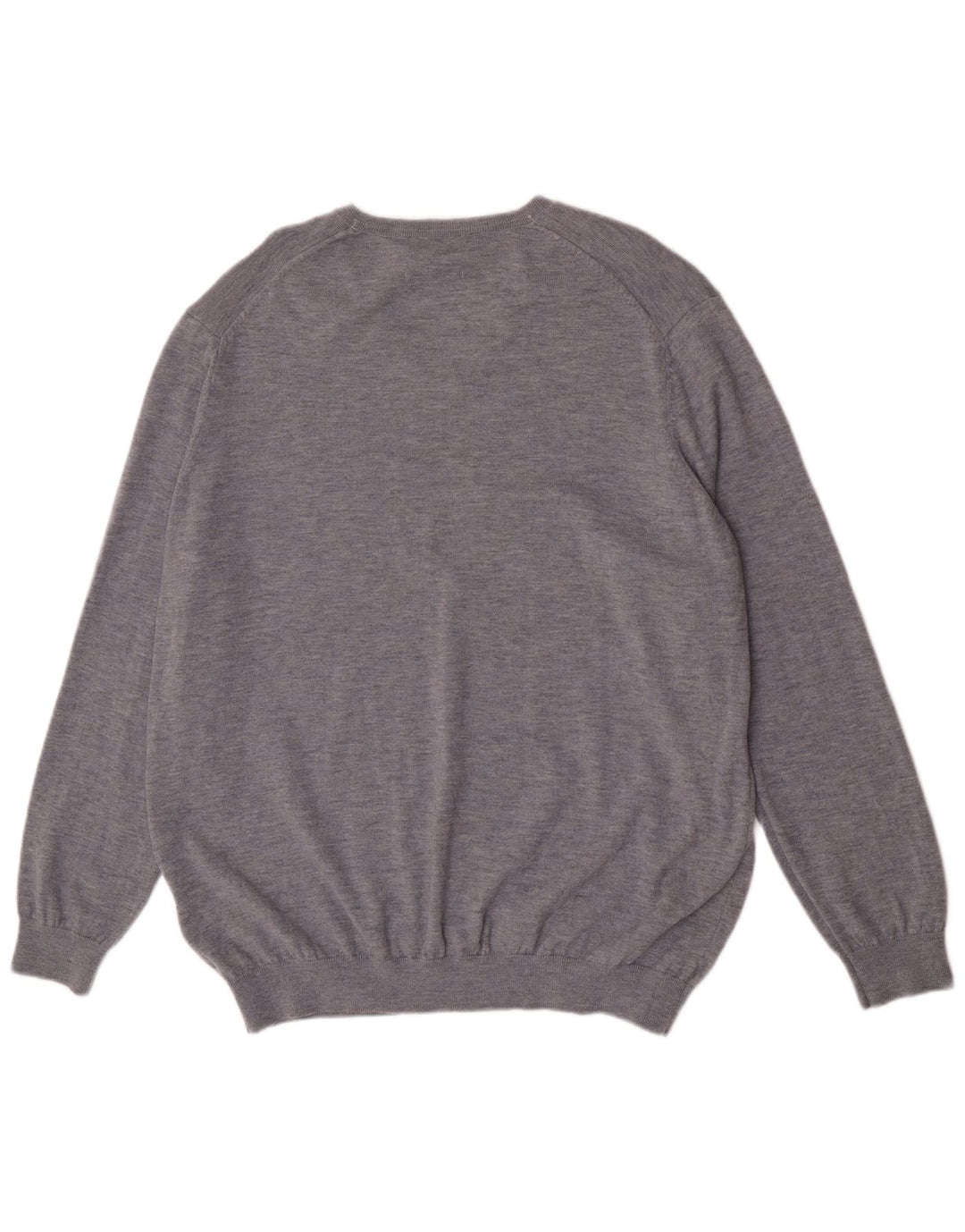Suéter masculino Marks & Spencer Autograph com decote em V 2XL lã cinza