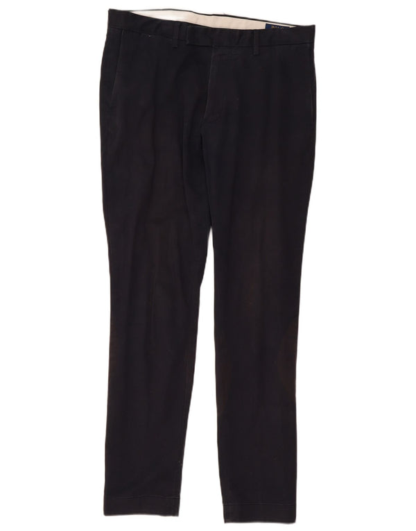 Calça masculina Polo Ralph Lauren Slim Fit W34 L32 Azul Marinho Algodão