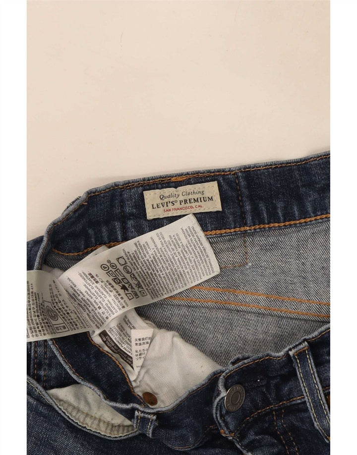Jeans retos masculinos Levi's W31 L30 algodão azul marinho