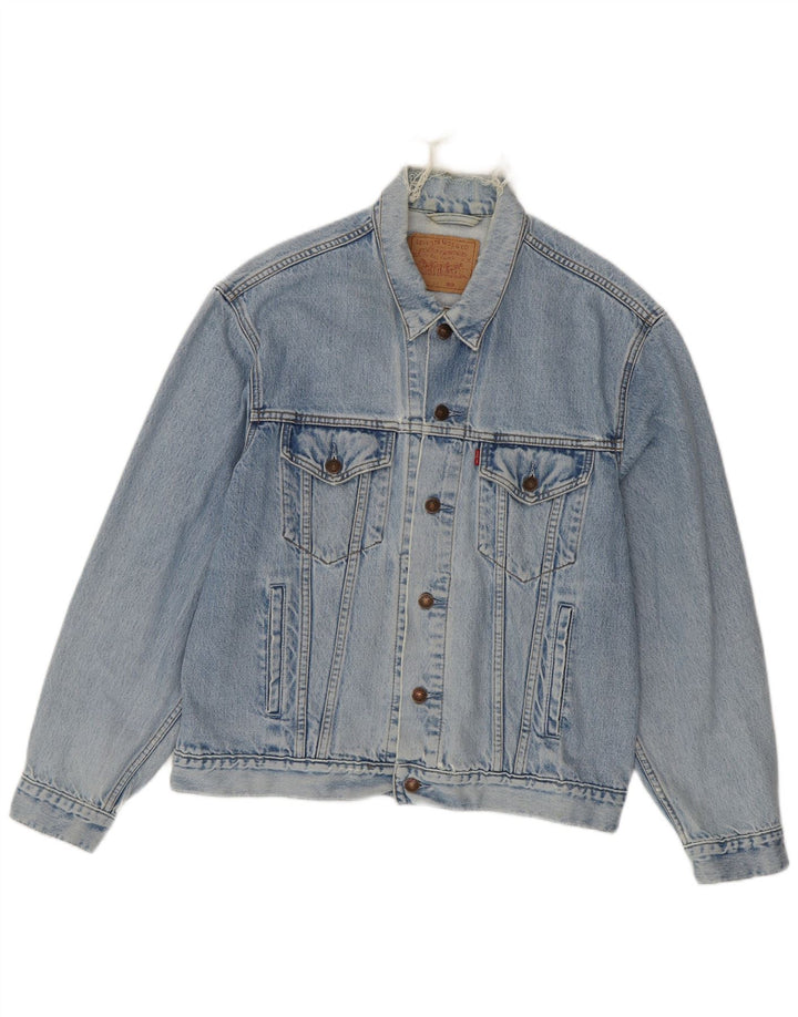 Jaqueta jeans masculina Levi's UK 40 grande algodão azul