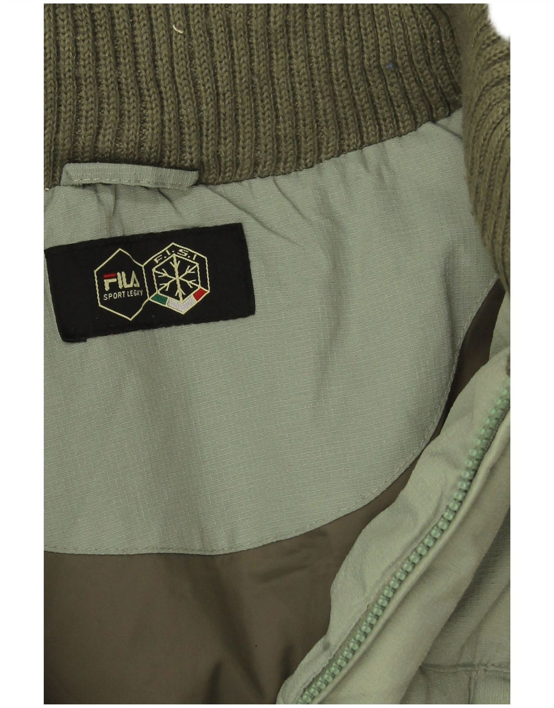 Jaqueta masculina Fila com capuz acolchoada UK 42 XL verde poliamida