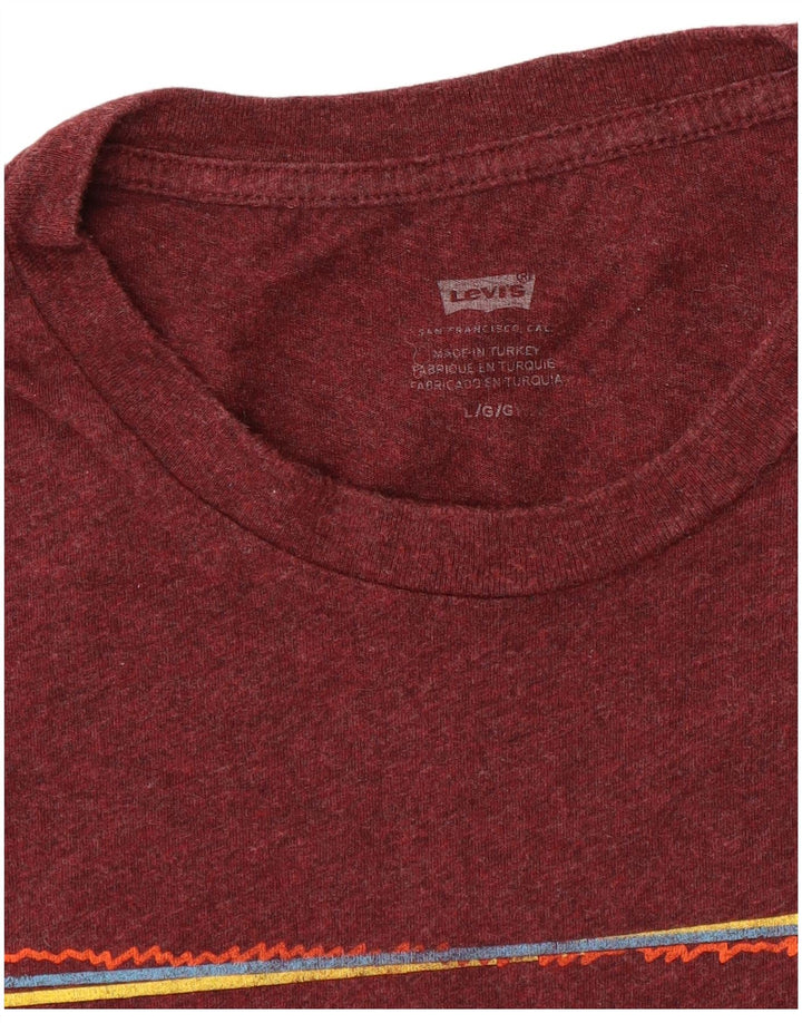 Camiseta gráfica masculina Levi's Top grande marrom manchado