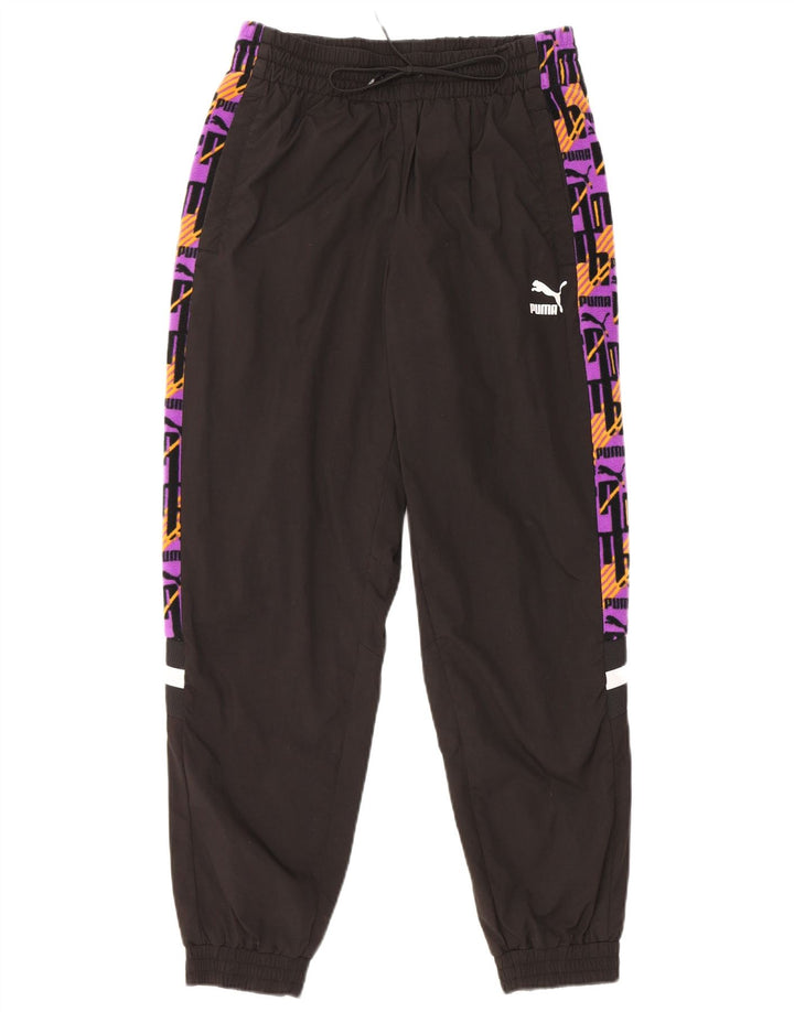 Calça esportiva masculina PUMA Graphic Joggers pequeno bloco colorido preto