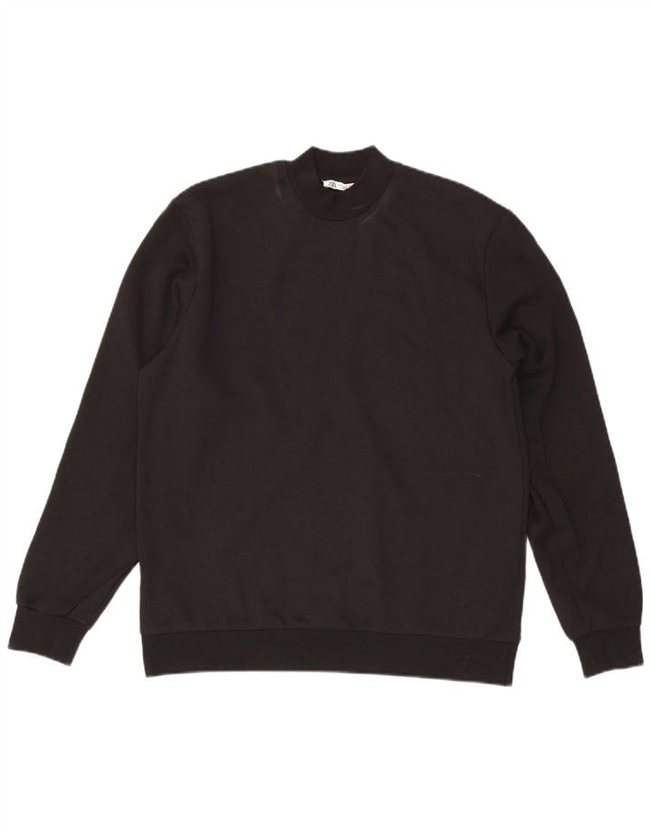 Zara Moletom Masculino Jumper Pequeno Algodão Preto