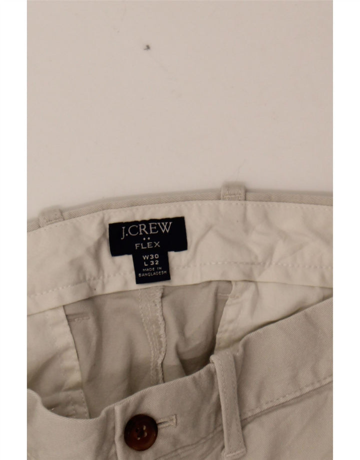 J. CREW Mens Flex Slim Chino Trousers W30 L32 Grey Cotton Vintage J. Crew and Second-Hand J. Crew from Messina Hembry 
