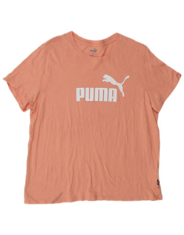 Camiseta feminina PUMA com estampa gráfica UK 18 XL algodão rosa