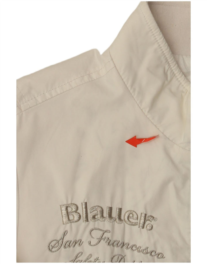 Jaqueta bomber gráfica feminina Blauer 9-10 anos branca clássica