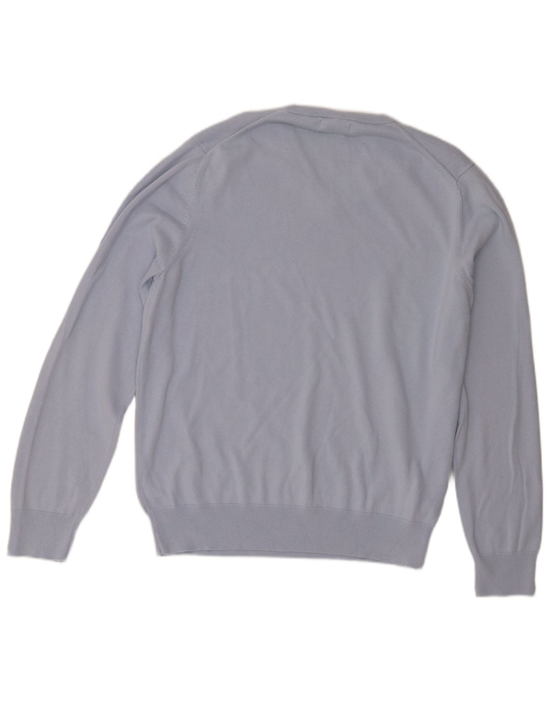 Suéter masculino Marks & Spencer com decote em V XL azul algodão