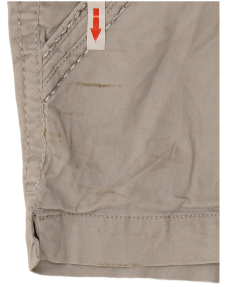 Shorts Chino feminino de cintura baixa BKE W30 algodão cinza médio