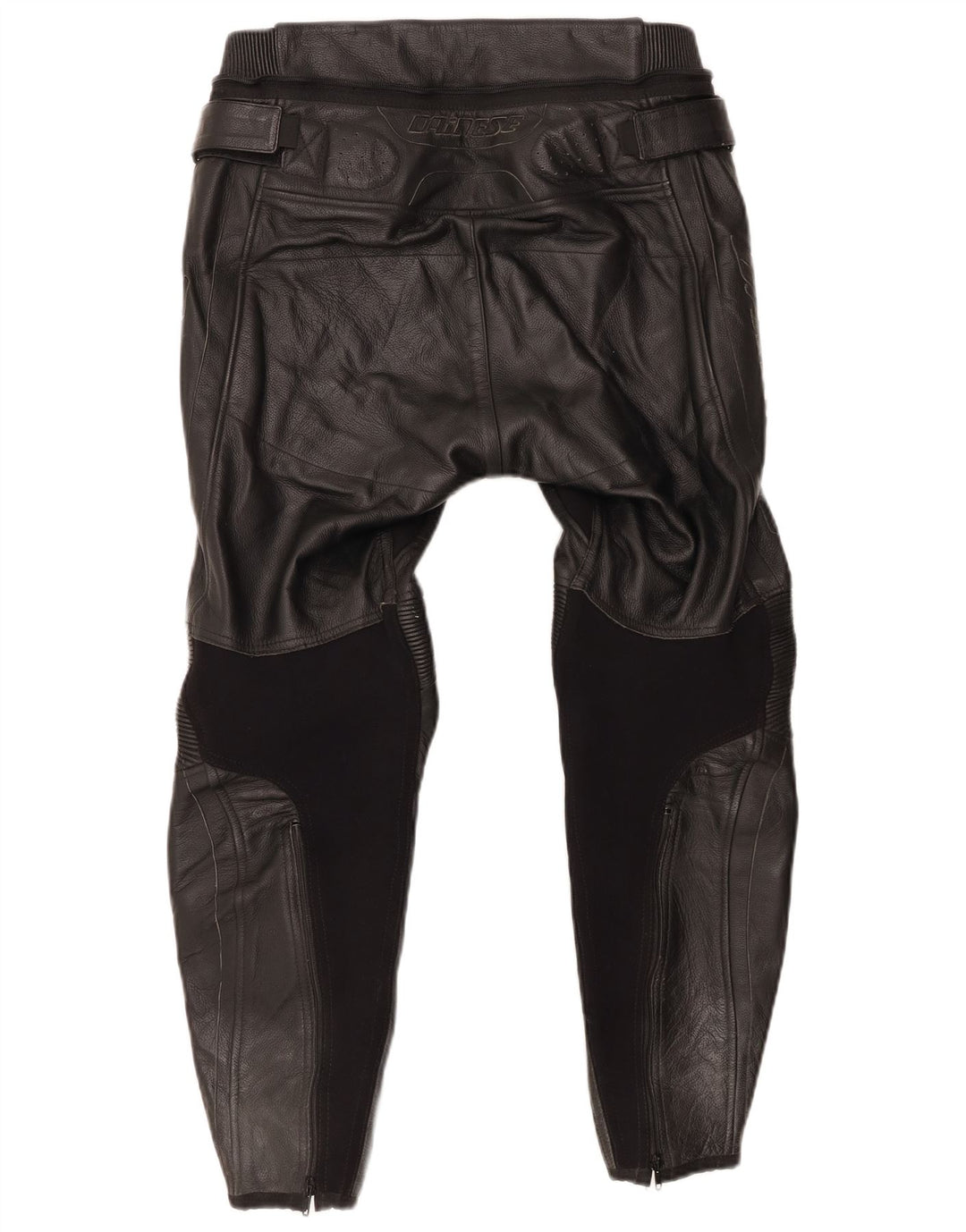 Calça masculina de couro Dainese Moto Racer IT 46 pequena W28 L26 couro preto