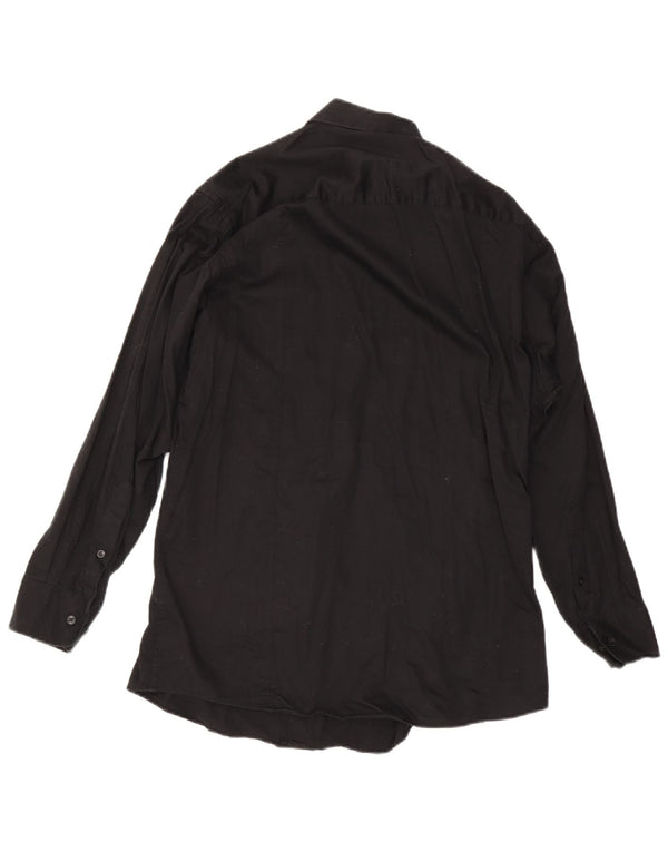 Camisa masculina Calvin Klein tamanho 16 grande algodão preto