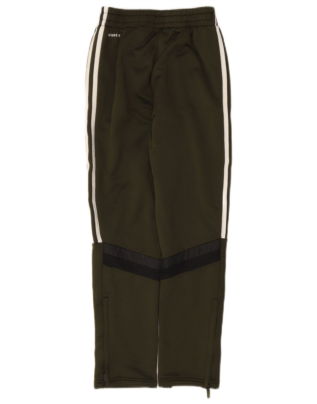 Calças de treino Adidas Aeroready para meninos 11-12 anos verde colorblock