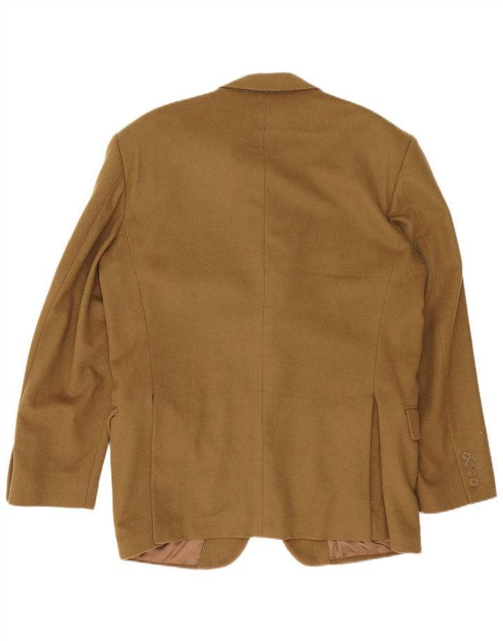 Jaqueta blazer masculina vintage com 2 botões IT 52 XL caxemira cáqui