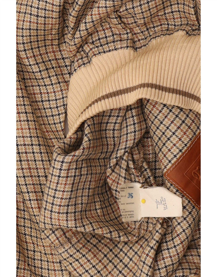 Jaqueta bomber masculina Breco IT 52 XL marrom houndstooth algodão