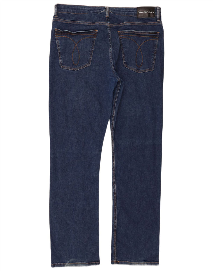 Calça Jeans Calvin Klein Masculina Distressed Straight IT 48 Médio W38 L33 Azul Marinho