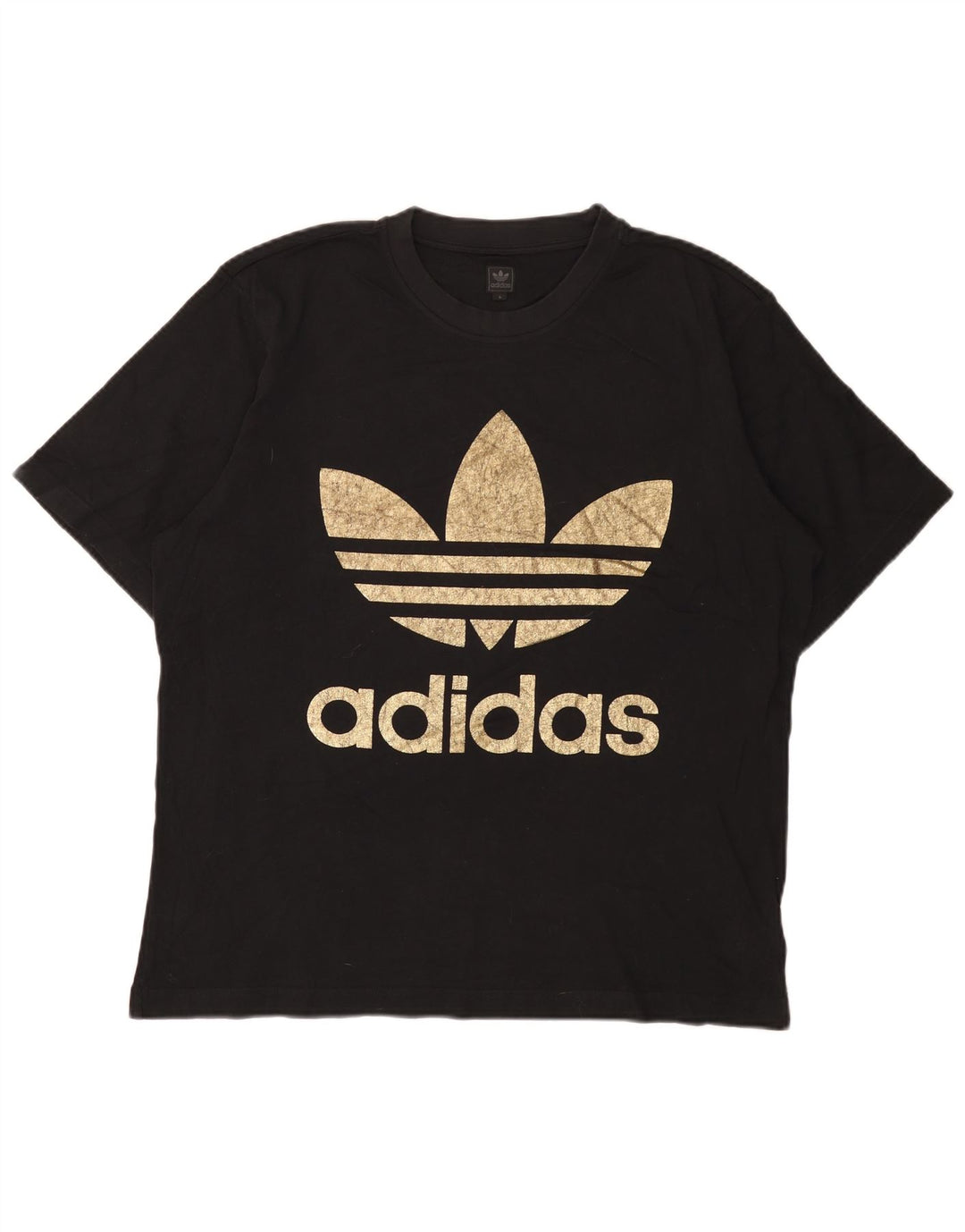 Adidas Mens Graphic T-Shirt Top Grande Algodão Preto