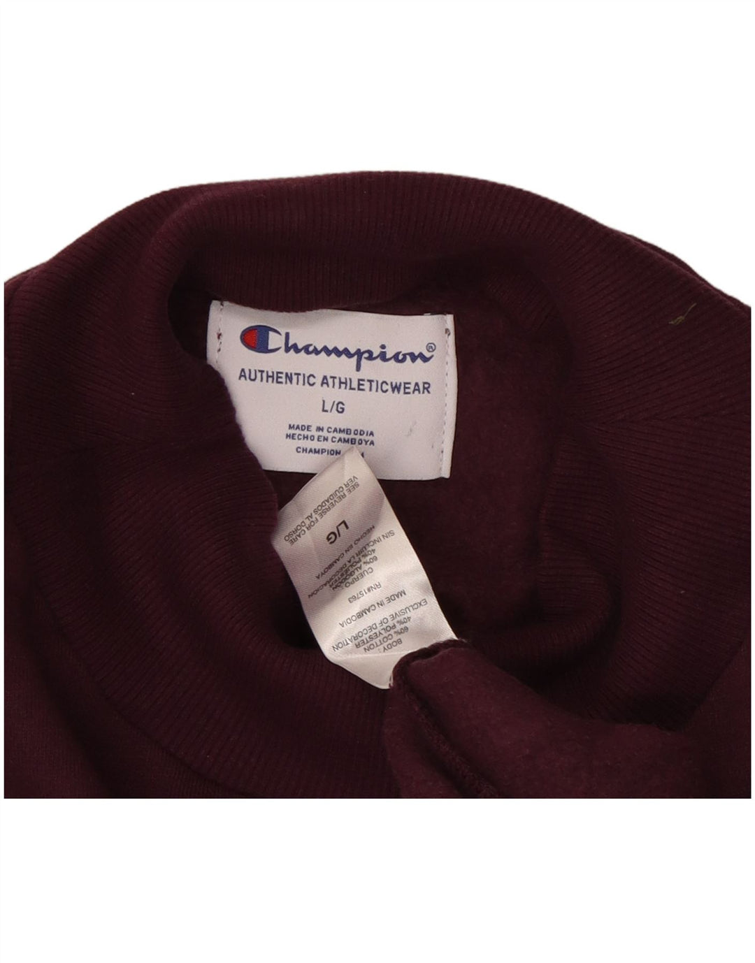 CHAMPION Suéter feminino oversized com estampa gráfica Reino Unido 16 grande roxo