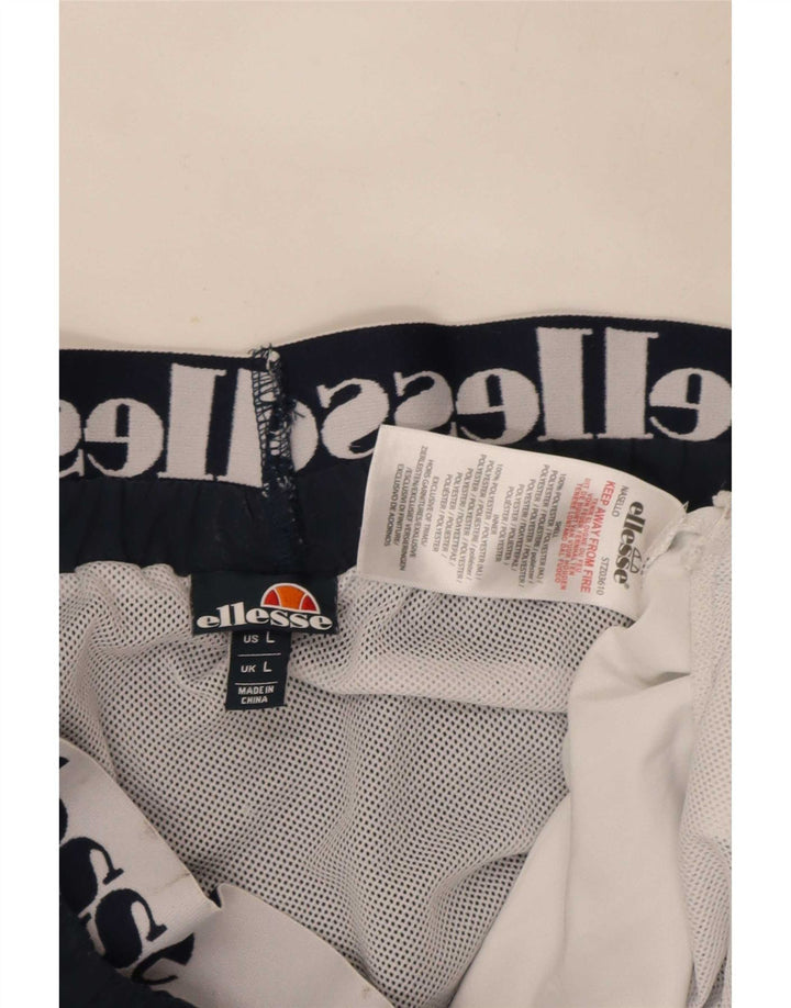 Shorts esportivos masculinos Ellesse grande poliéster colorblock azul marinho