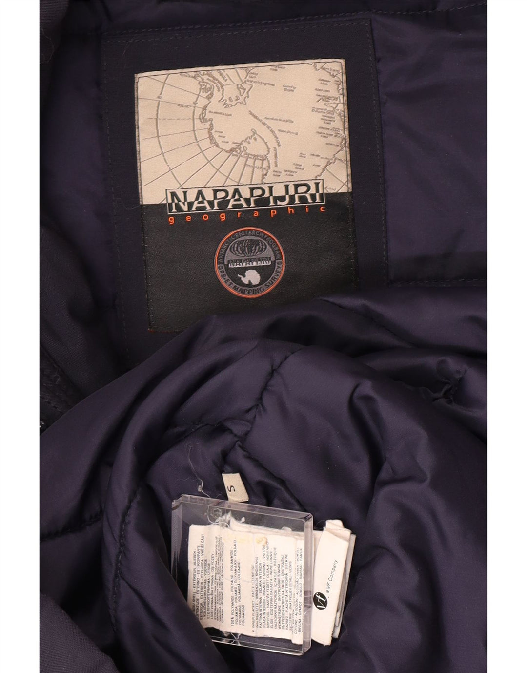 Jaqueta Parka masculina Napapijri com capuz UK 36 pequena azul marinho poliamida