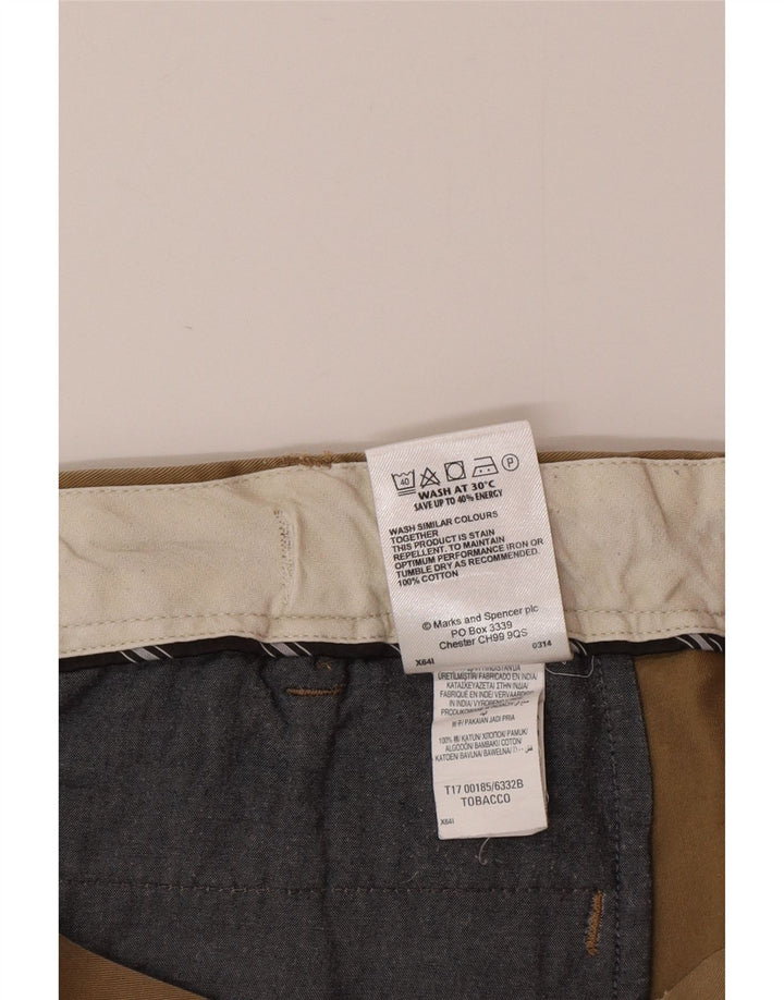 Calça Chino Regular Masculina Marks & Spencer W40 L31 Algodão Marrom