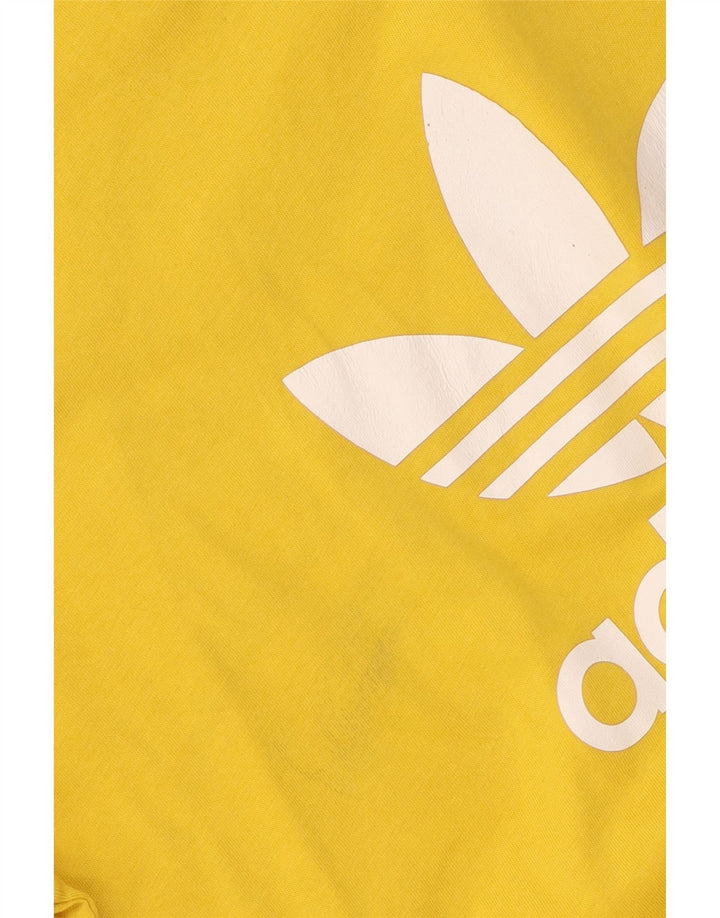 Adidas Mens Graphic T-Shirt Top Médio Algodão Amarelo