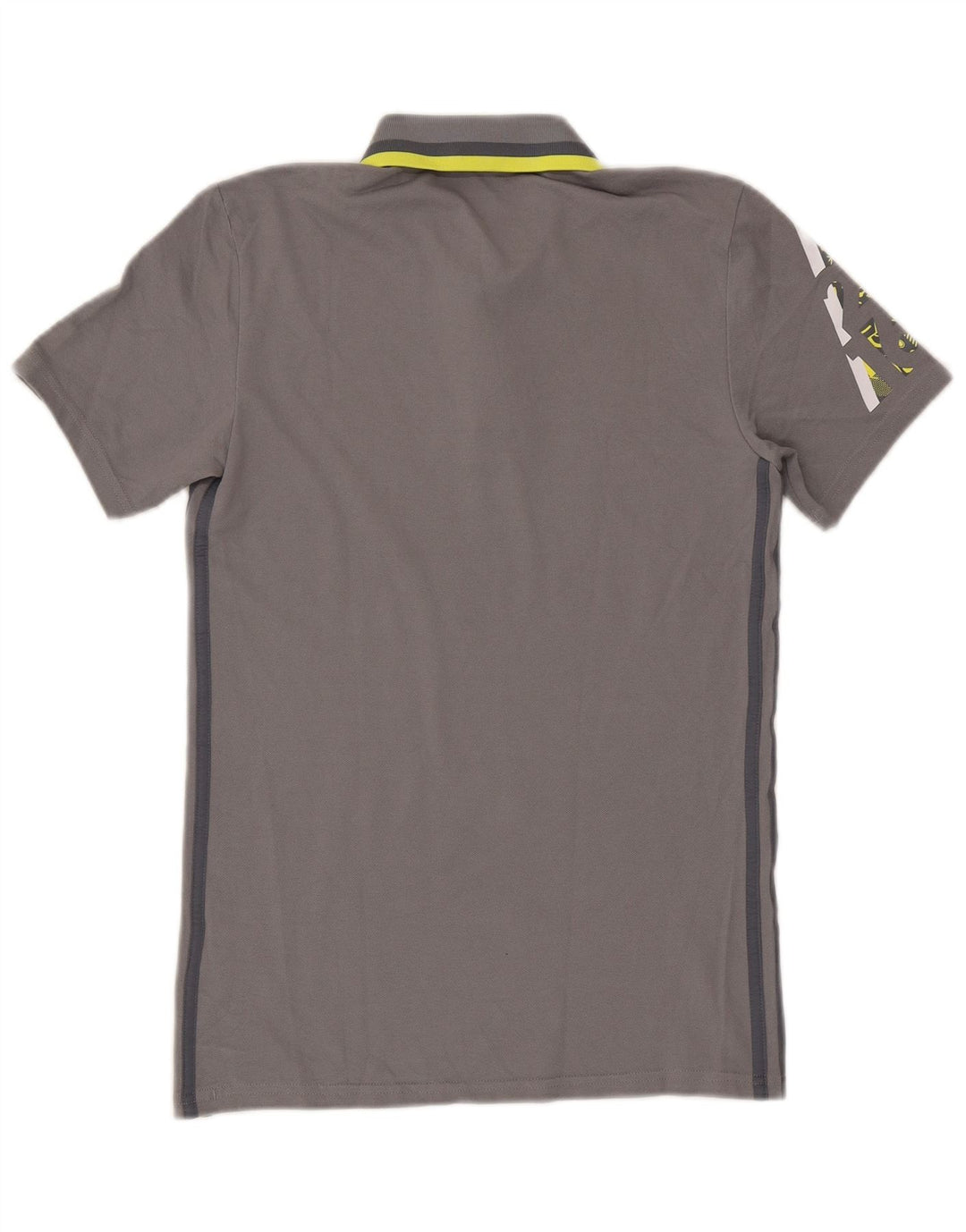 Adidas Mens Climalite Graphic Polo Shirt Pequeno Algodão Cinza