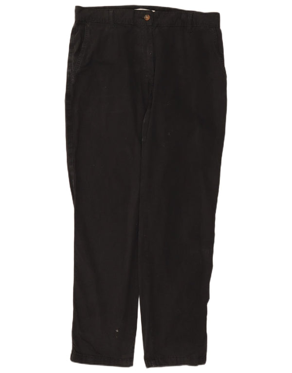 Calça chino reta feminina Marks & Spencer Reino Unido 12 Médio W32 L29 preta