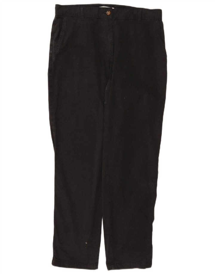 Calça chino reta feminina Marks & Spencer Reino Unido 12 Médio W32 L29 preta