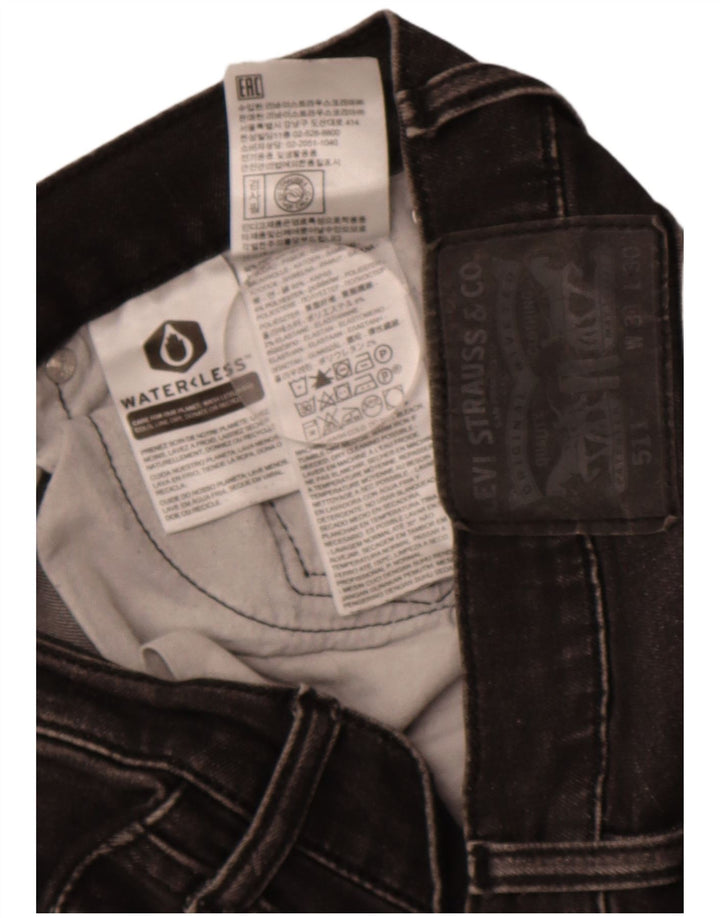 LEVI'S Masculino 511 Slim Jeans W31 L30 Algodão Preto