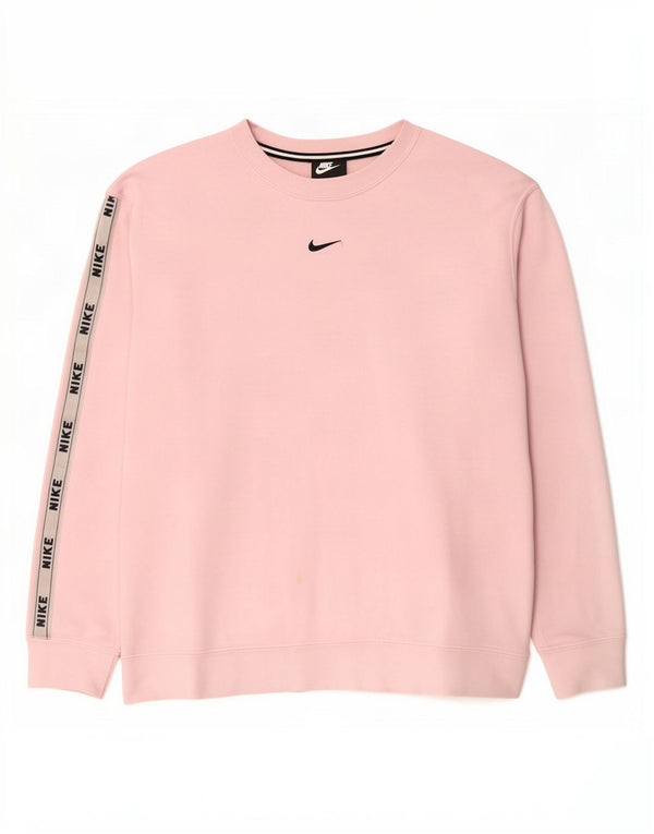 Moletom gráfico feminino Nike Jumper UK 14 médio rosa colorblock algodão