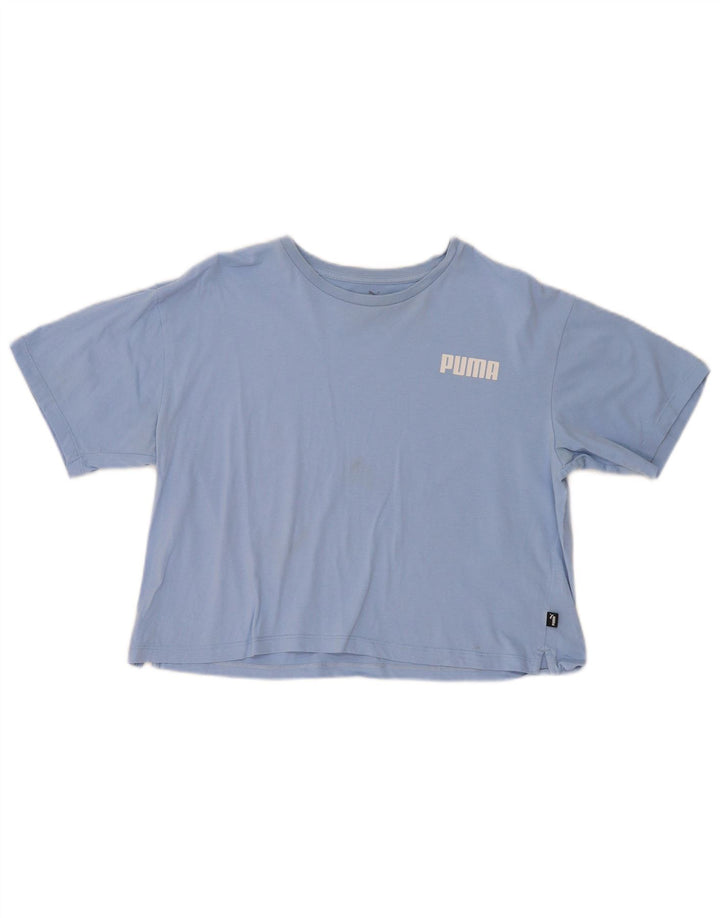 Puma Camiseta Feminina Crop Top UK 16 Grande Azul