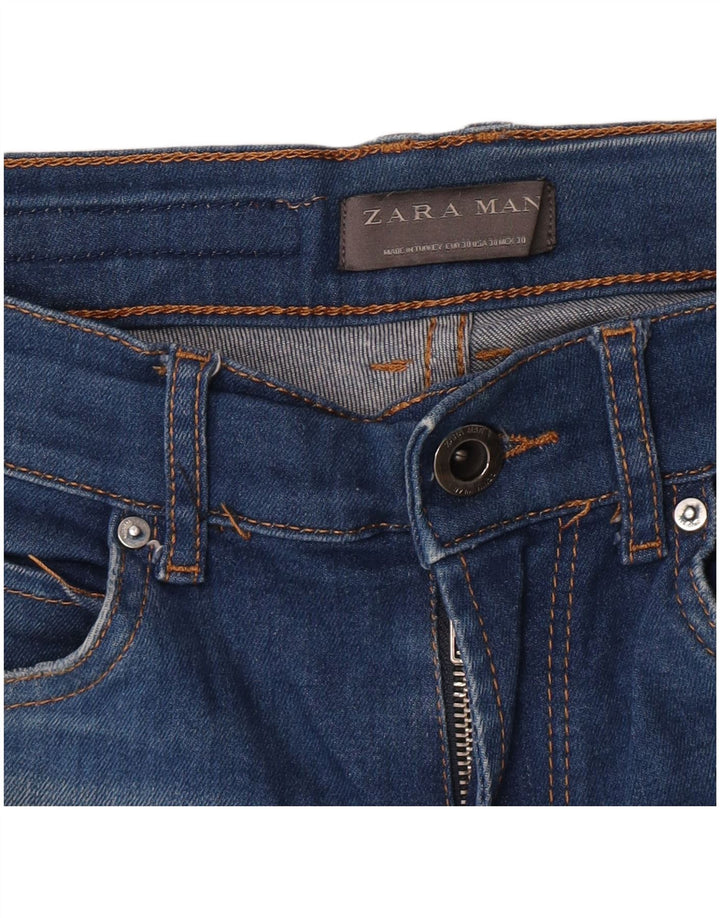 Zara Mens Skinny Jeans EU 38 Pequeno W30 L30 Azul