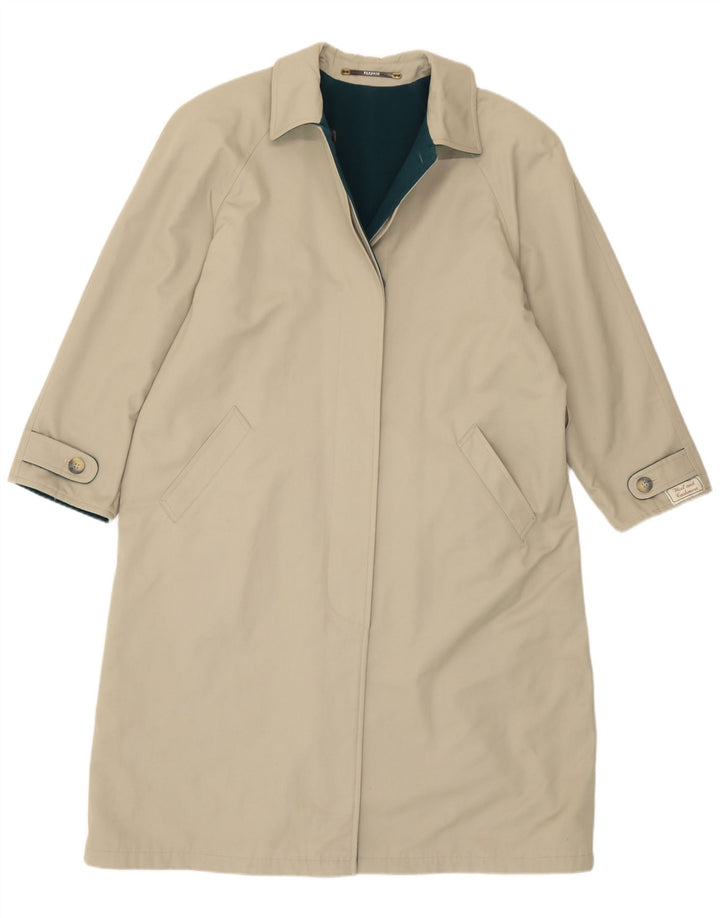Sobretudo reversível feminino vintage EU 40 lã verde médio