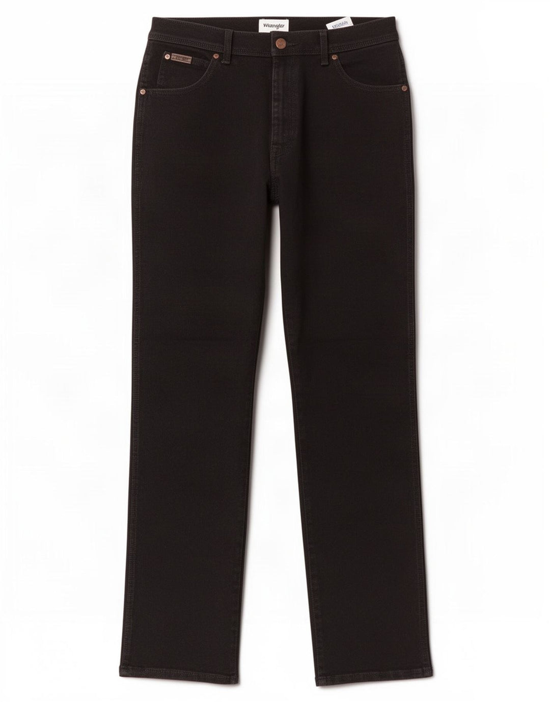 Wrangler Mens Straight Jeans W34 L34 Algodão Preto