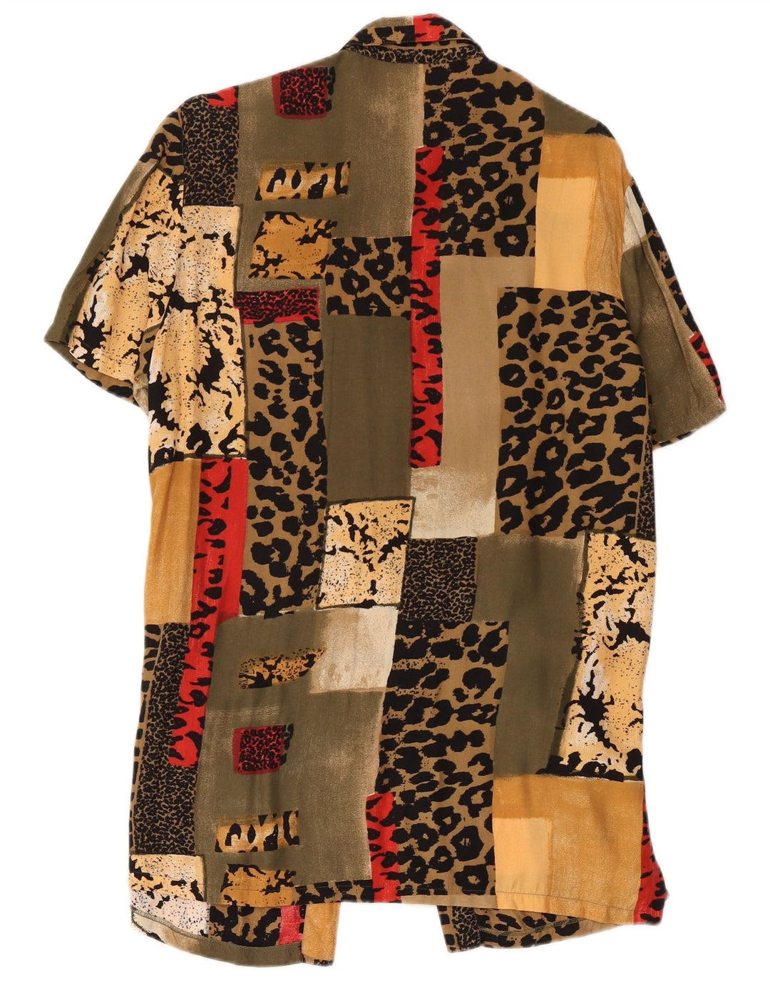 Novo Rápido camisa feminina vestido it 42 médio multicolorido retalhos viscose