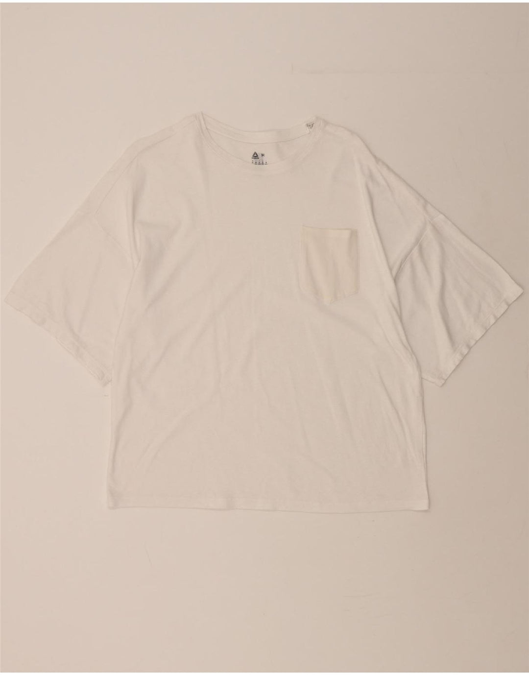 REEBOK Womens T-Shirt Top UK 12/14 Medium White Vintage Reebok and Second-Hand Reebok from Messina Hembry 