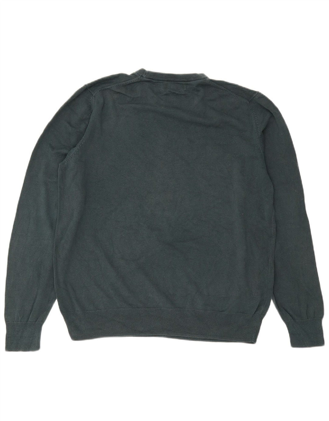 MARKS & SPENCER Suéter masculino com gola redonda XL algodão verde