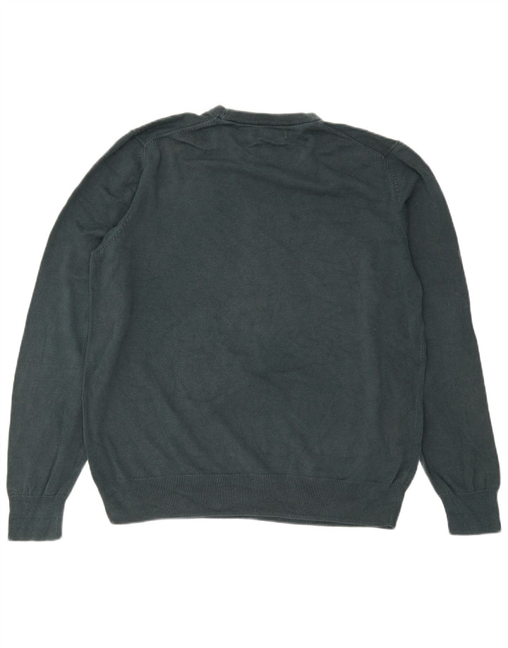 MARKS & SPENCER Suéter masculino com gola redonda XL algodão verde