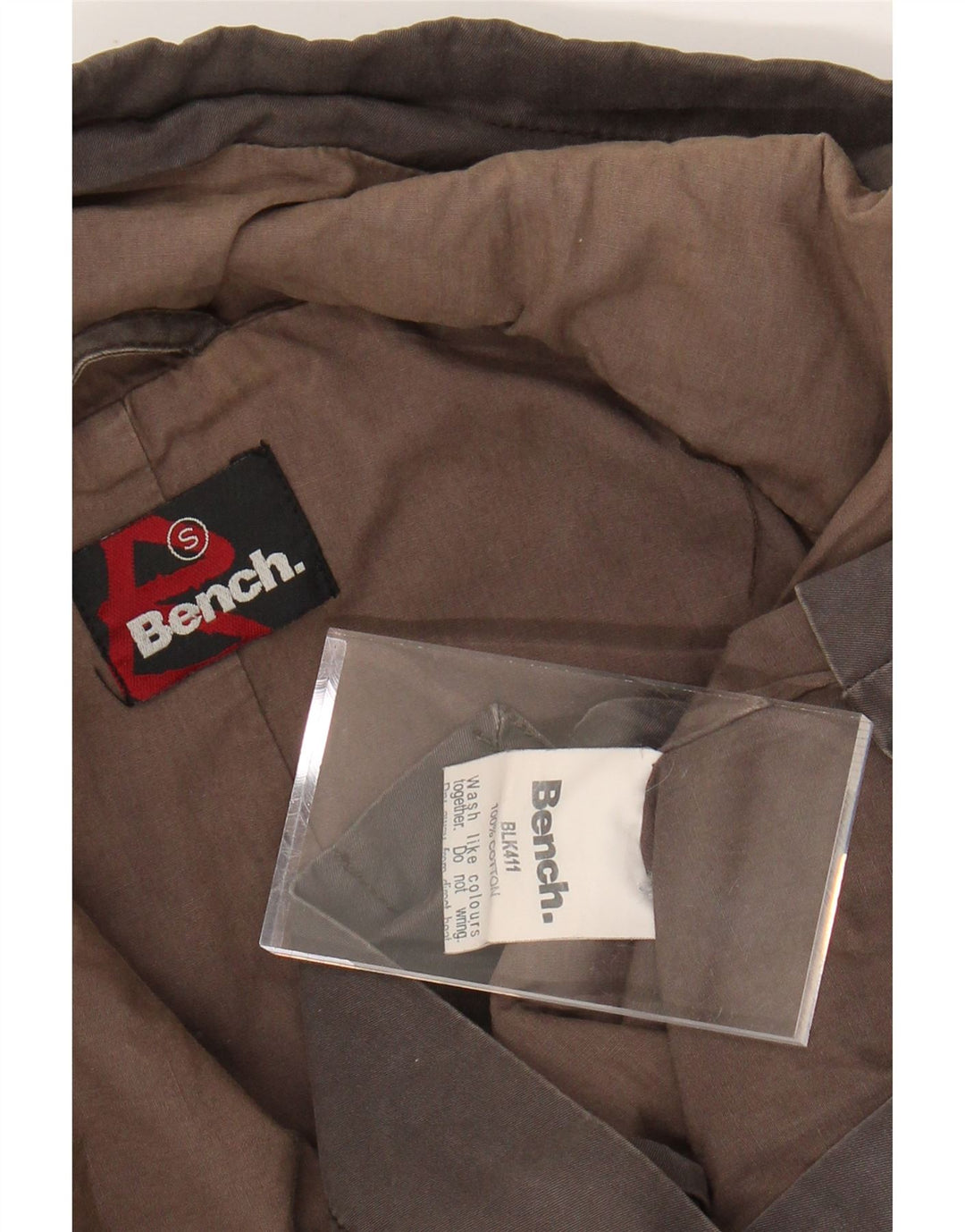 Jaqueta bomber feminina BENCH UK 10 pequeno algodão marrom