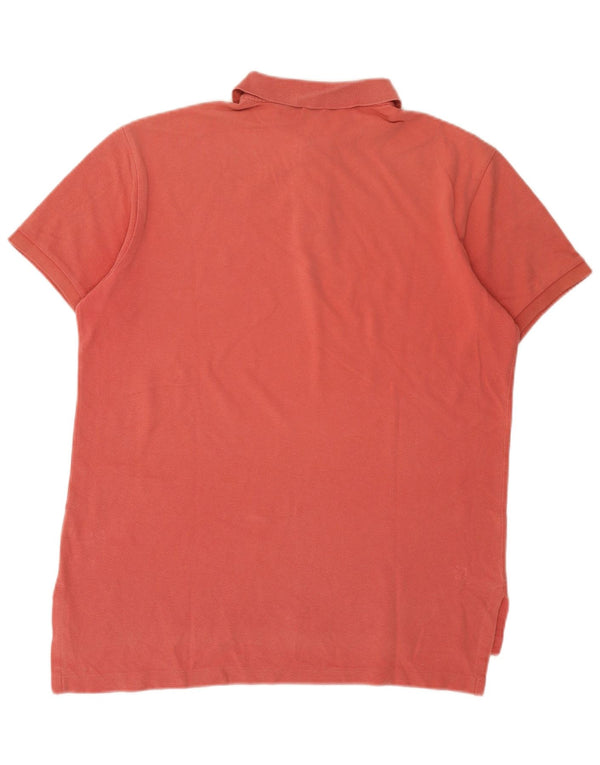 Polo Ralph Lauren Mens Custom Fit Camisa Polo Grande Algodão Rosa