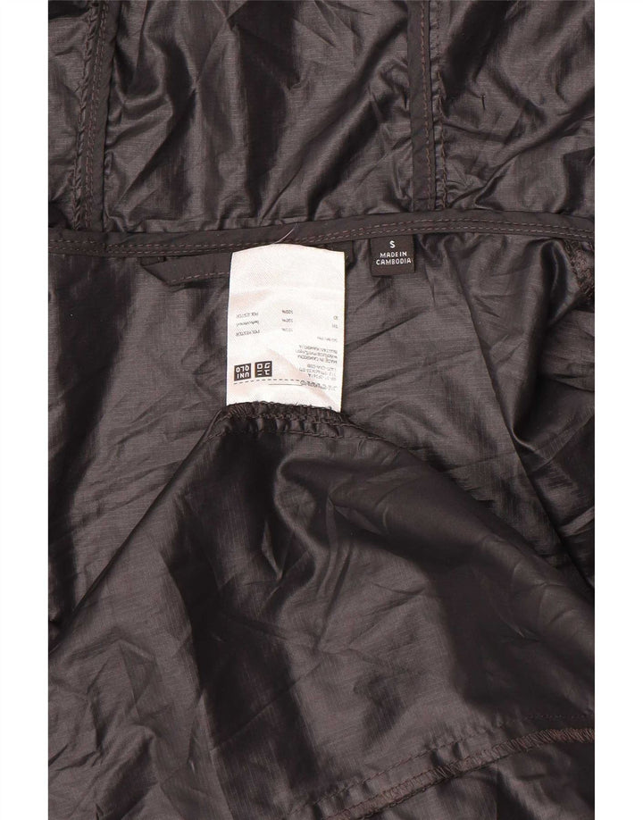 Jaqueta de chuva com capuz feminina Uniqlo UK 10 poliéster preto pequeno
